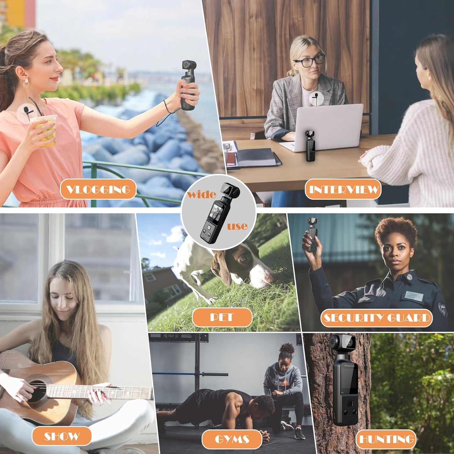 Cámara Digital de Bolsillo 4K – Rotación 270°, WiFi, Estabilización y Grabación en Movimiento
